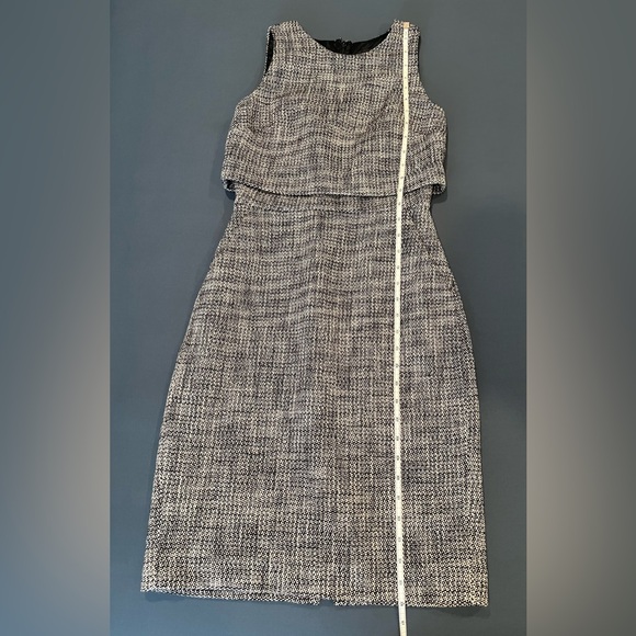 J. Crew Black & White Tweed Sheath Dress with Pockets - Picture 13 of 14